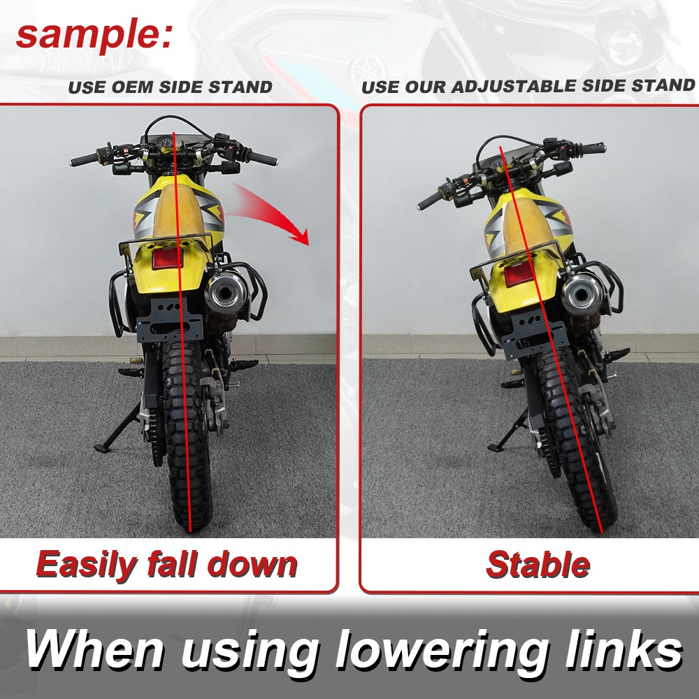 Fit For Yamaha YZF-R3 2015-2025 Adjustable Kickstand & Suspension Lowering Link
