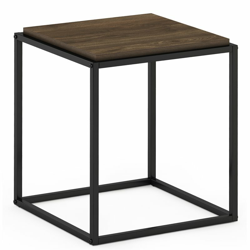 Furinno Moretti Engineered Wood 1-Tier Stackable Shelf in Columbia Walnut