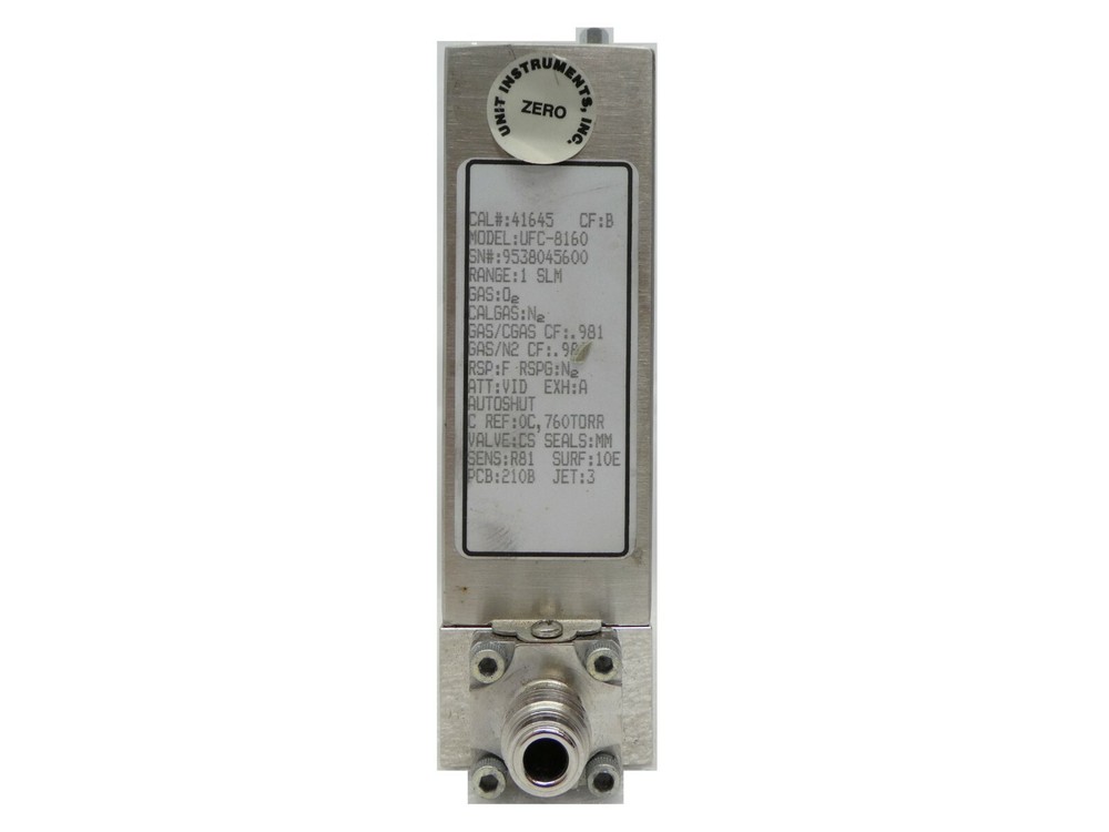 UNIT Instruments UFC-8160 Mass Flow Controller MFC 1 SLM O2 Working Spare