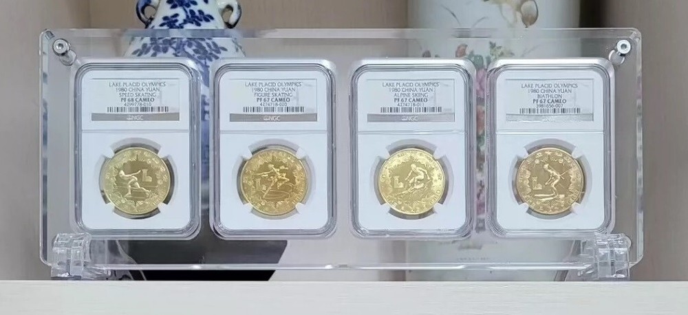For NGC/PCGS Gold Eagle Set 4 Grids Acrylic Display Frame Show Case Storage Box