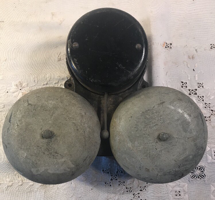 Antique Cast Iron Alarm With Two Bells