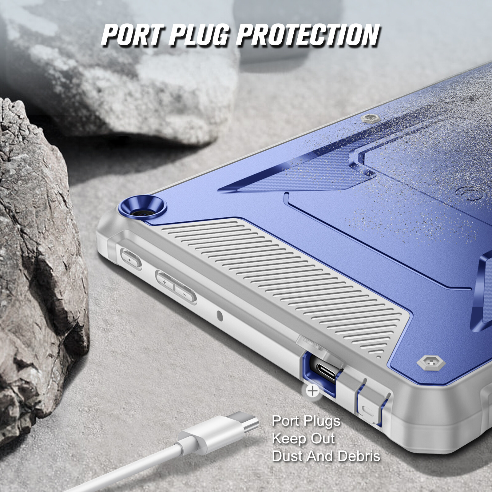 Hybrid Case for Amazon Fire HD 10 Tablet (13th Gen 2023) Rugged Kickstand Cover