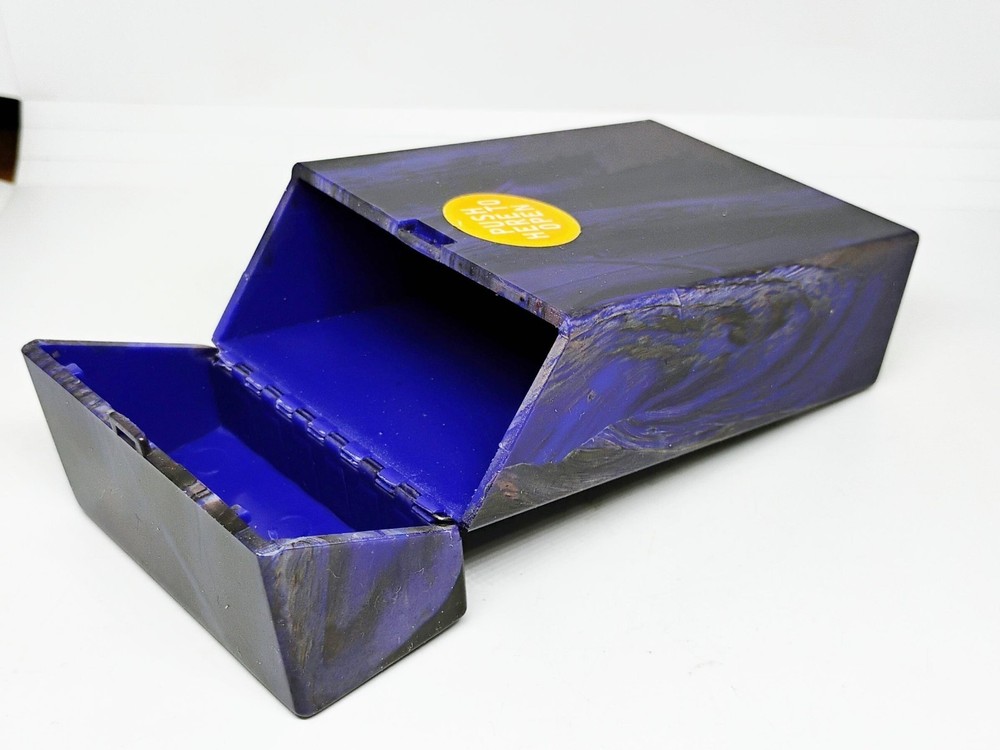 RYO Blue Woodsy Design 100s Size Auto Open Button Cigarette Case