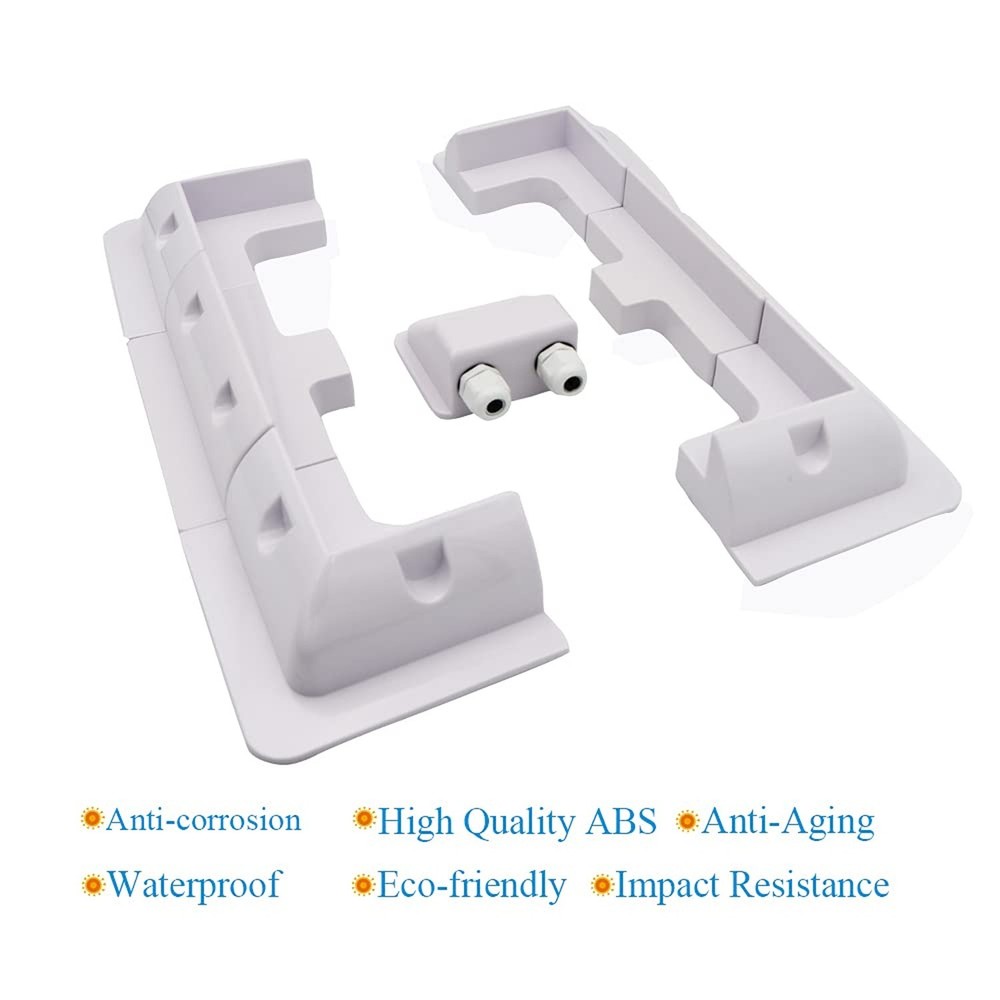 Solar Panel Mounting Brackets ABS Corner Bracket Kit 7PCS, Drill-Free Widely ...