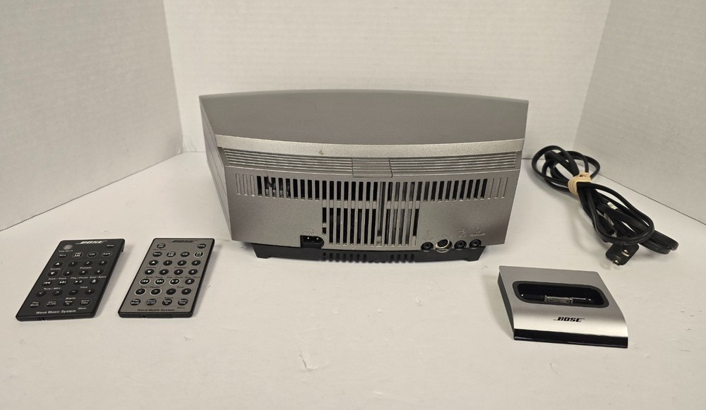BOSE Wave Music System Silver Including 2 Remotes *Tested & Working*