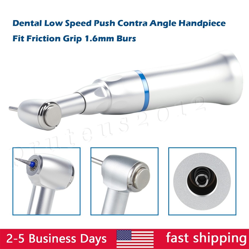 SEASKY Dental Contra Angle Handpiece FG 1.6mm E type Low Speed Push Button