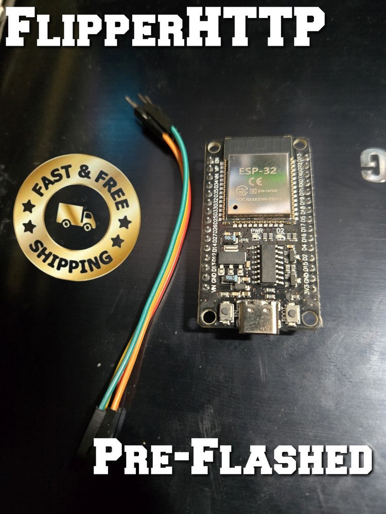 FlipperHTTP ☆Preflashed☆ W/GPIO Wires Included, Plug & Play Ready!