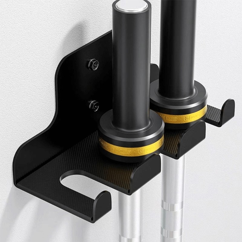 Gym Equipment Barbell Bracket Hooks Wall Mounted Barbell Rack Barbell Storage
