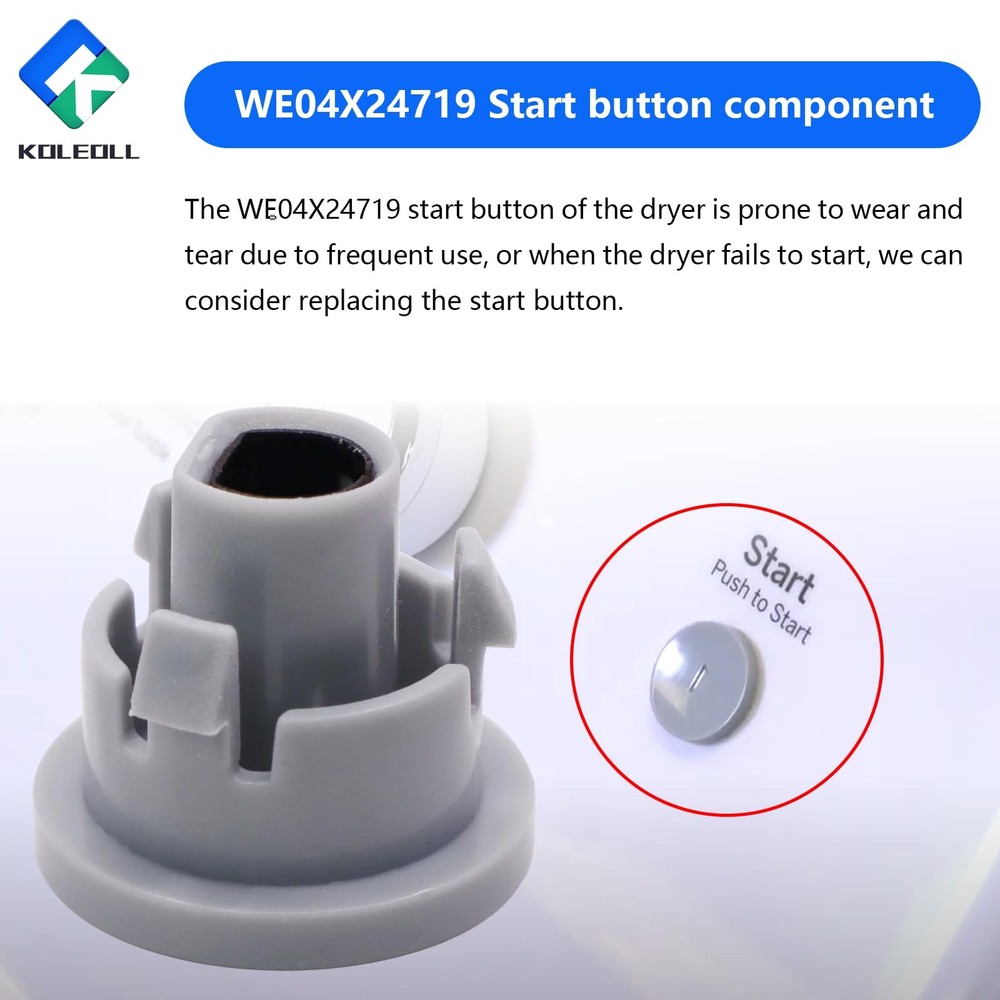 WE04X24719 Start Button Assembly Compatible with Hotpoint GE