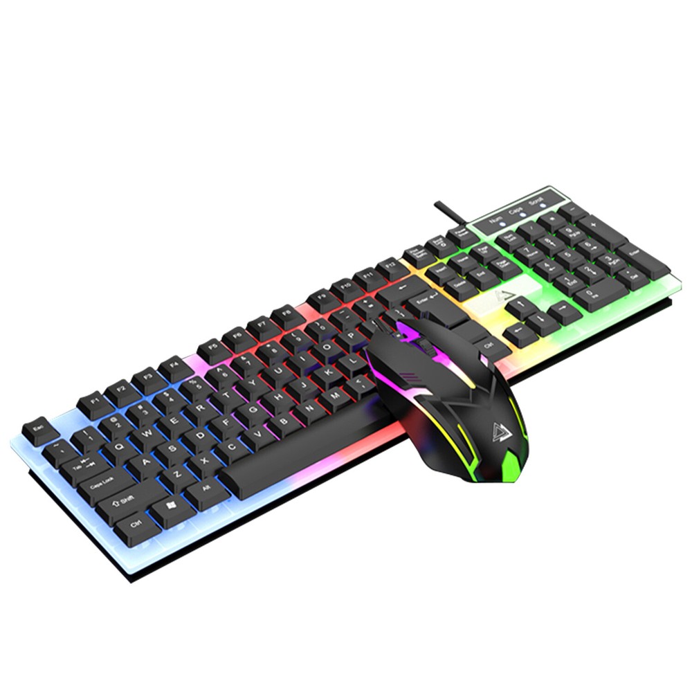 Wired Gaming Keyboard and Mouse Combo RGB Backlit Mechanical for Computer PC