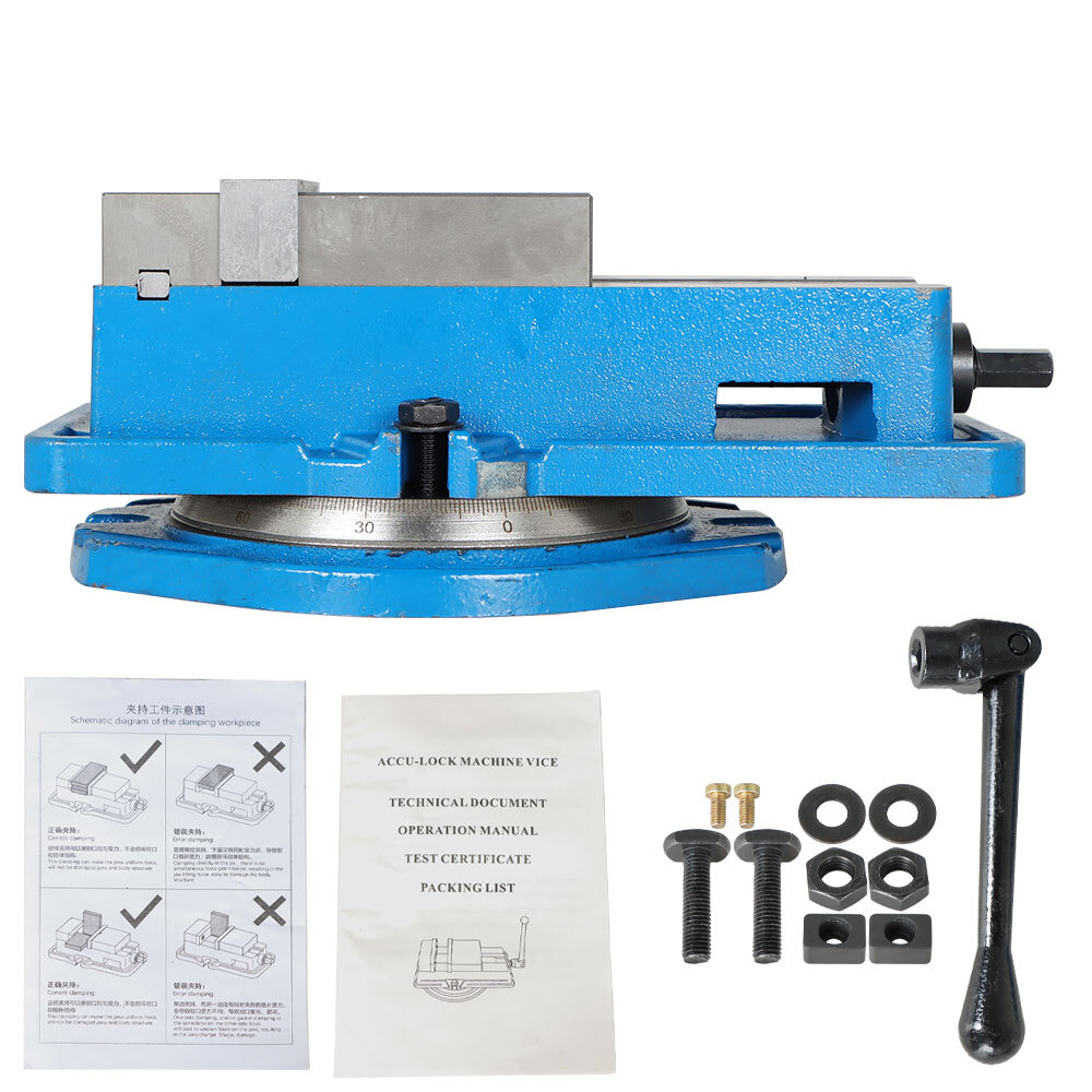 4 Inch Lockdown Vise Precision CNC Milling Machine Bench Clamp Vice With Base