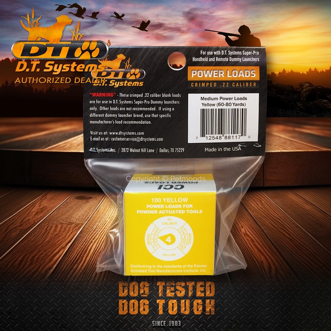 DT Systems .22 Caliber 4C22 Blank Power Loads 100 Yellow 60-80 Yards 88117