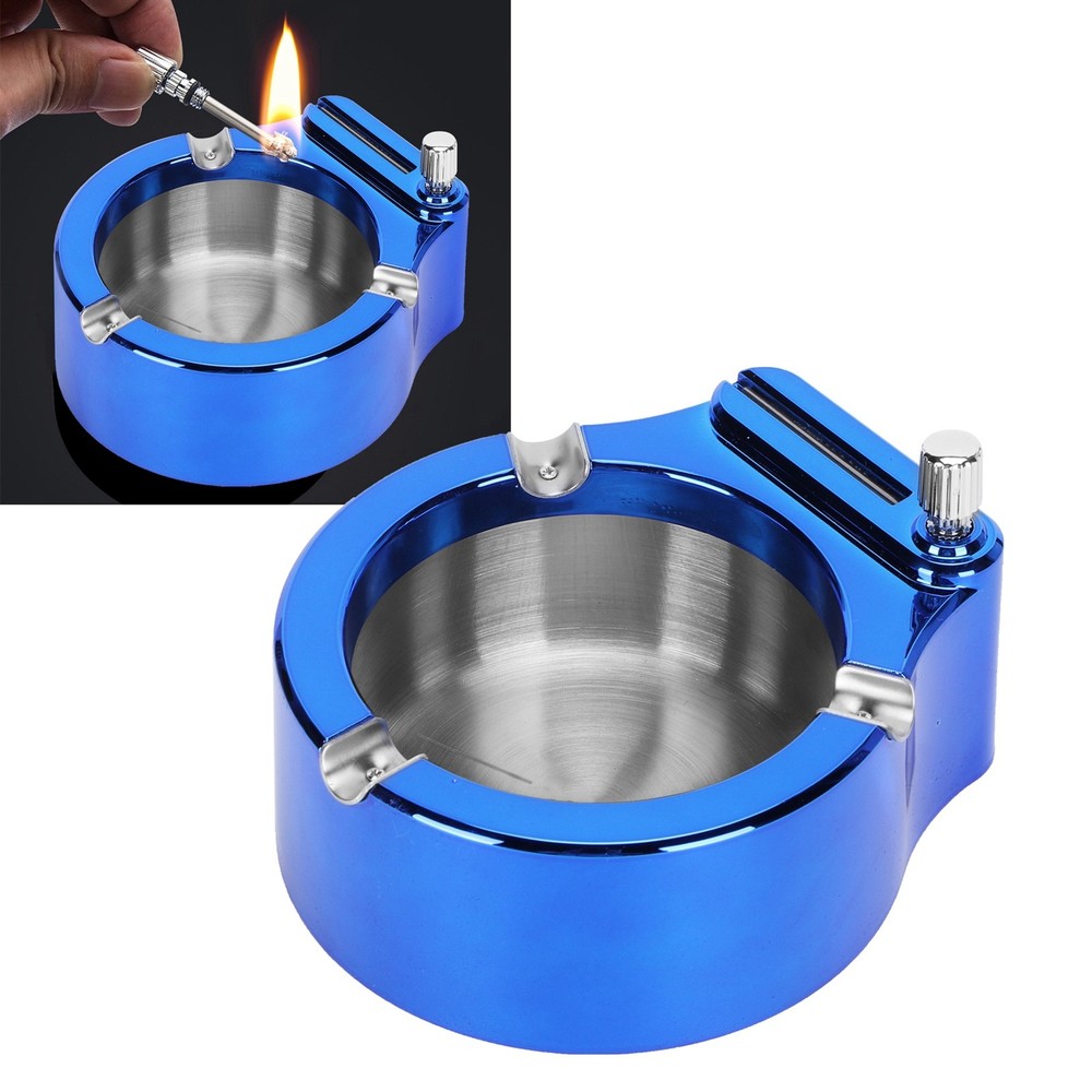 Stainless Steel Ashtray With Lighter Function For Home Use Excellent