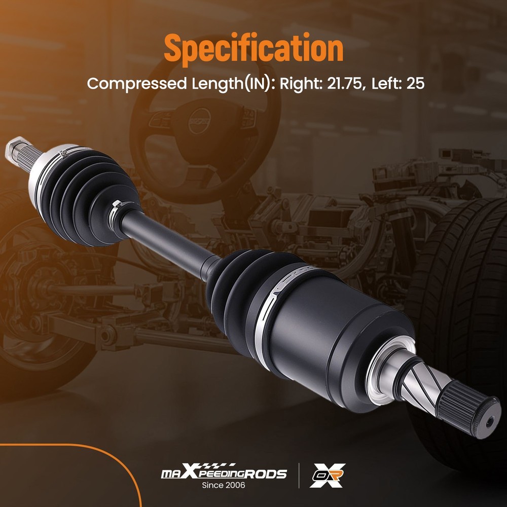 Front Pair CV Axle Joint Shaft Assembly for Mazda 3 Automatic Trans 2007-13