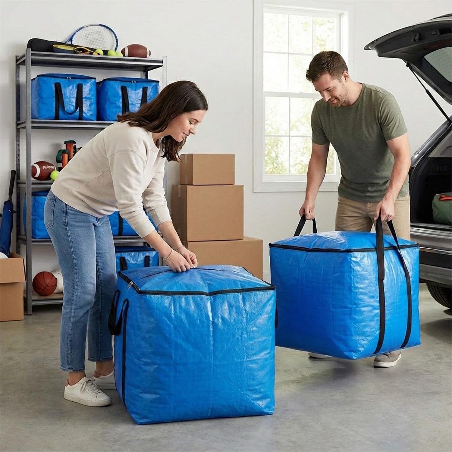 Extra Large Storage Bag (Black, 19"x19"x19") Black 19"x19"x19"