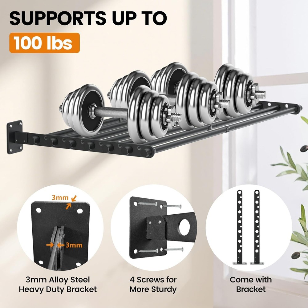 Wall Mounted Clothes Drying Rack 28 Inch – Foldable Laundry Drying Rack Wall