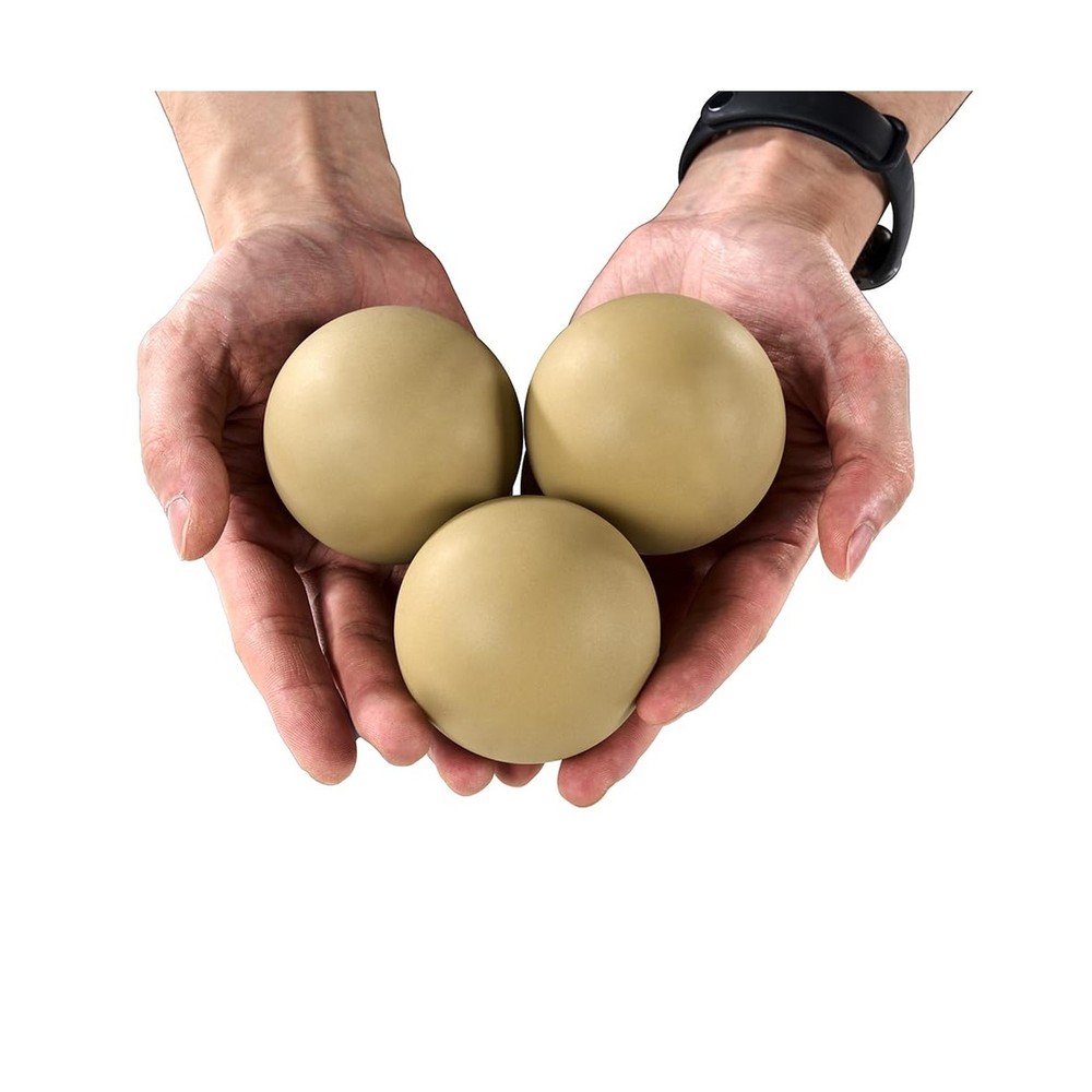 Roll and Score Game 3 Brown Plastic Replacement Balls 2.48" Diameter
