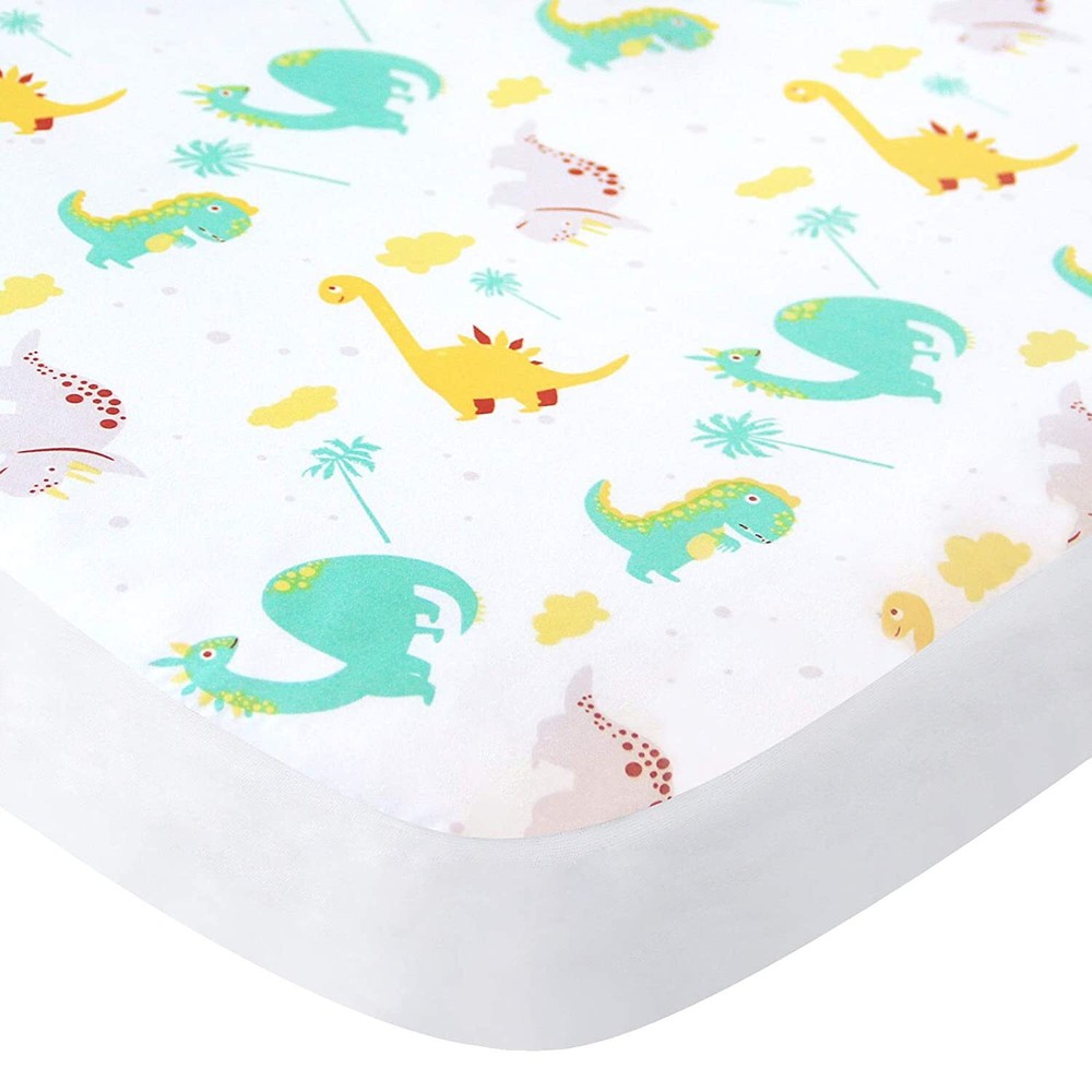 Pack N Play Fitted Sheets Mini Crib Sheets Soft & Breathable 39"x27"x5" 2 Pack