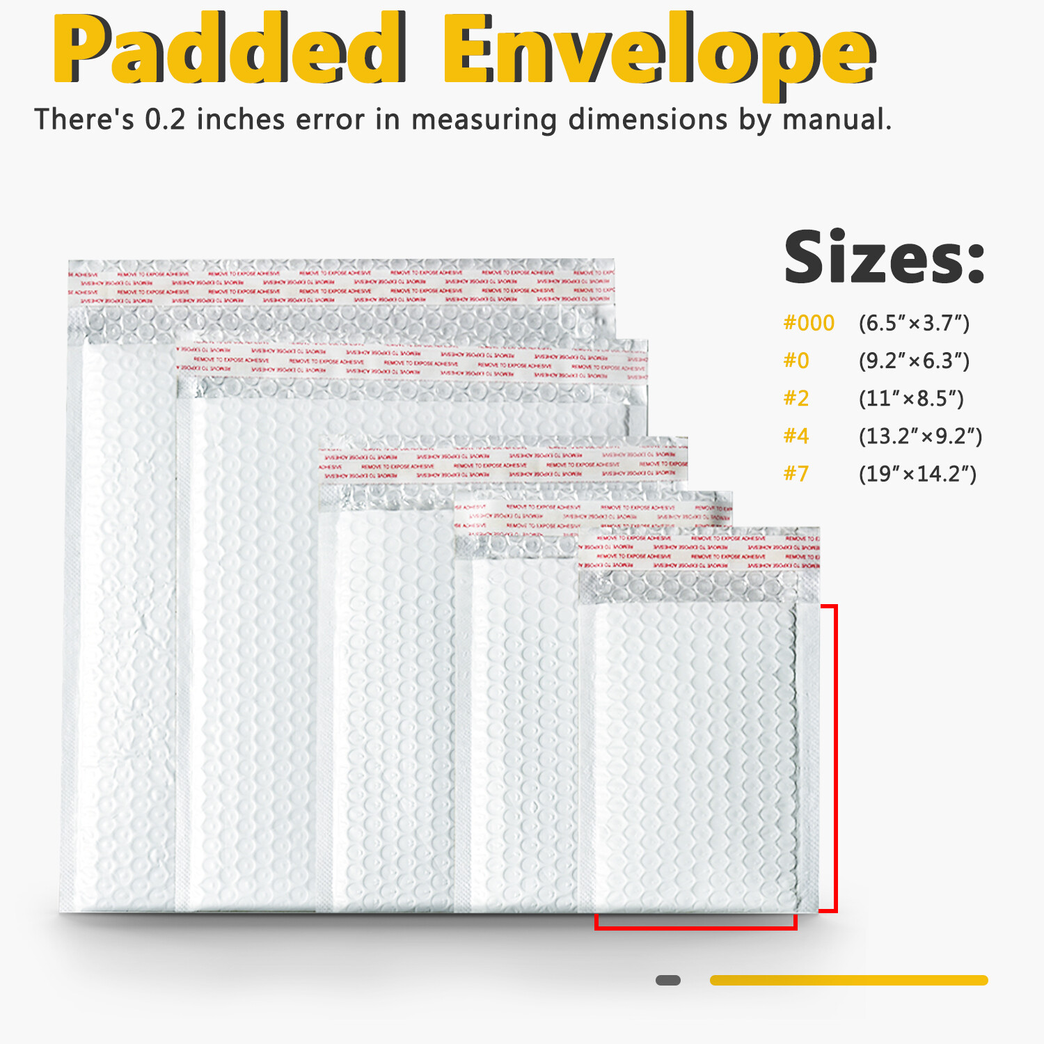 25/50/100/200 Bubble Mailers Padded Envelopes Shipping Packaging Bags Seal