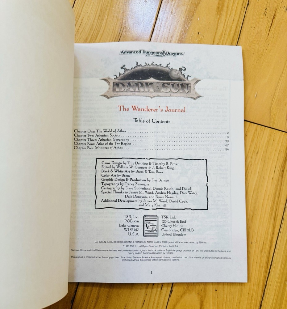 Advanced Dungeons and Dragons 2nd Edition Dark Sun Boxed Set Complete