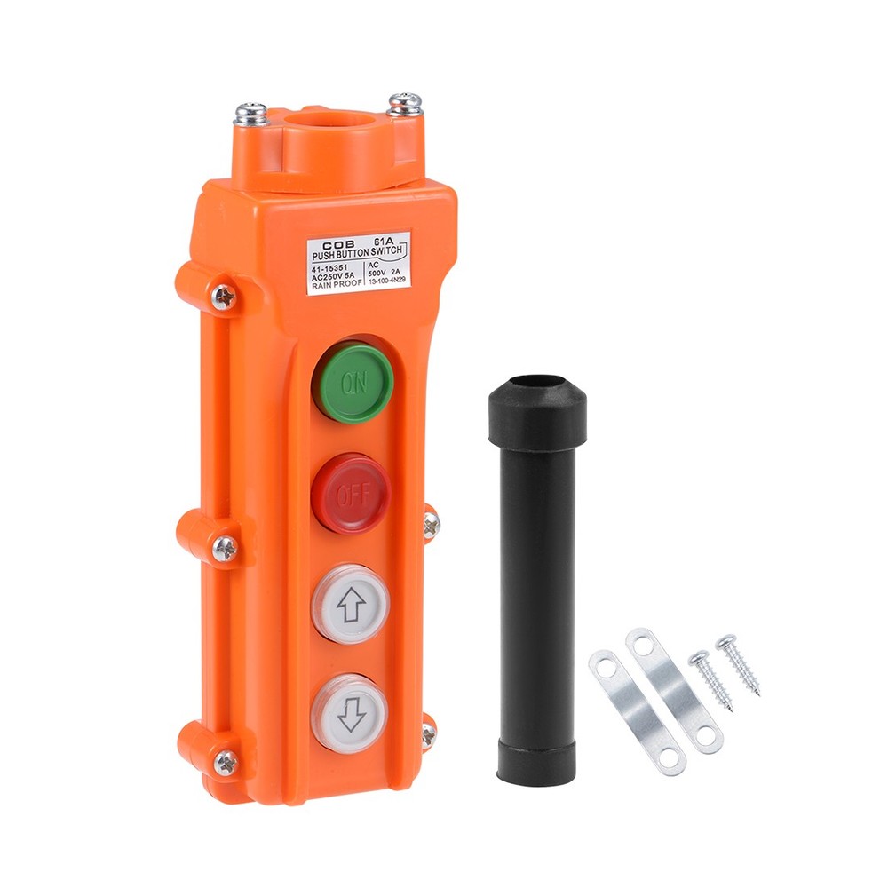 Hoist Crane Pendant Control Station Push Button Switch Up Down ON OFF
