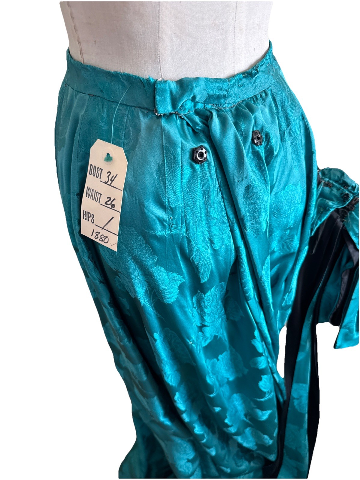 Vintage Hollywood Costume Polonaise Bustle Back Victorian Skirt