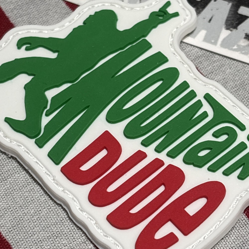 PvC 3D Mountain Dude Morale Tactical Hook And Loop Patch 2.5x3”