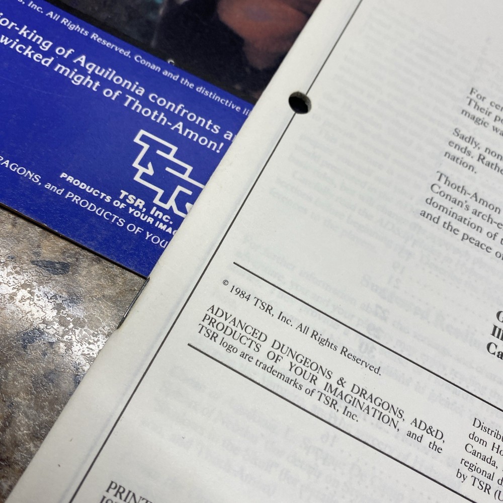 AD&D 1st Edition CB1 CB2 Conan Module Set Complete Unchained! Against Darkness!