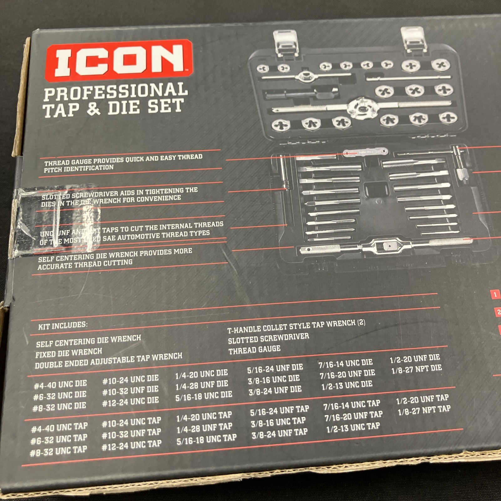 ICON TDST-41 SAE Professional Tap and Die Set, 41 Piece 59158