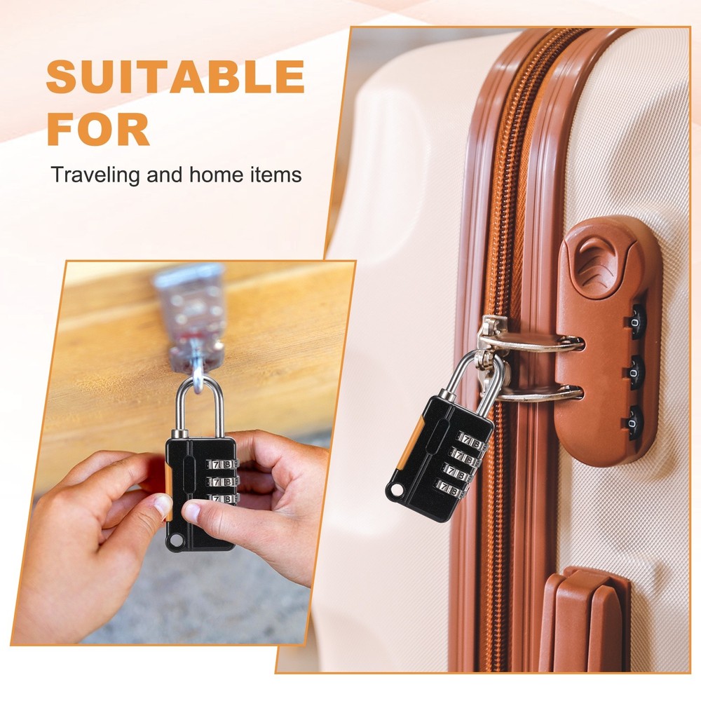 Luggage Lock, 4 Digit Combination Padlock with Flexible Blue Cable (90cm)