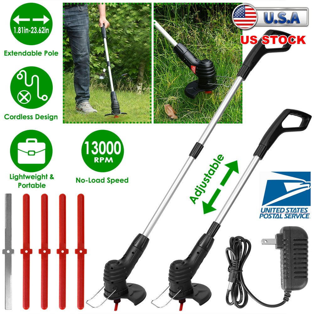 Extendable Electric Weed Lawn Eater Grass String Trimmer Mower Cordless Cutter