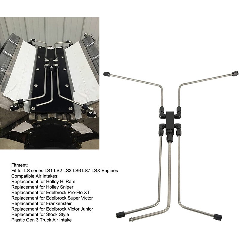 Stainless Steel Complete Coolant Crossover Steam Vent Kit Parts For LS1 LS2 LS3