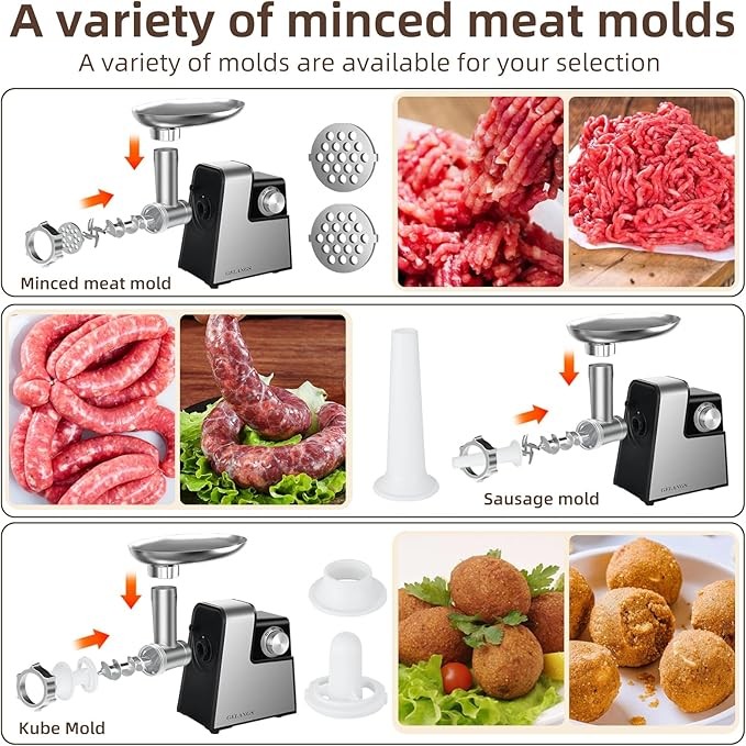 Heavy Duty 3000W Commercial Electric Meat Grinder Sausage Maker Mincer Stuffer