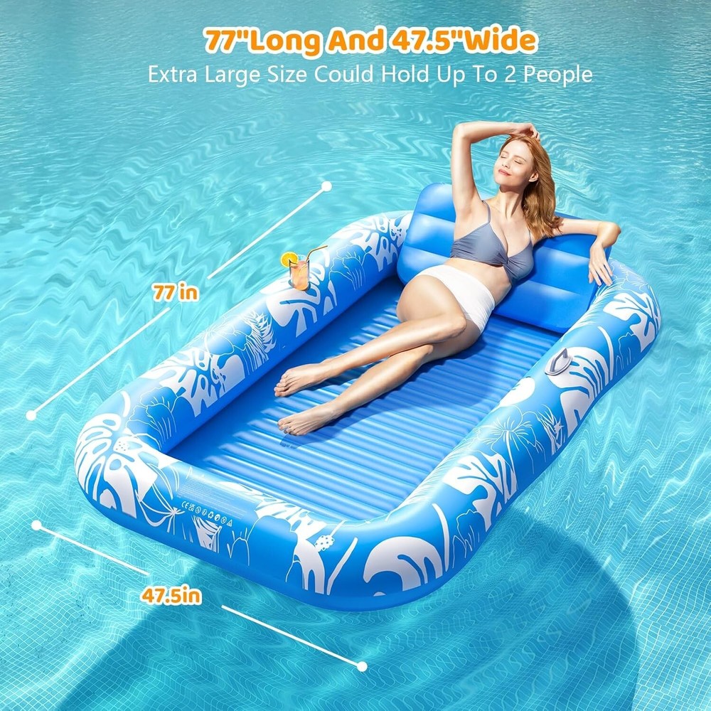 Refreshing Inflatable Tanning Pool Float with Sprinkler - Perfect for Summer Fun