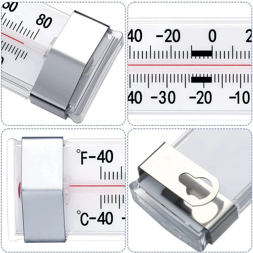 12 Pack Fridge Refrigerator Freezer Thermometer Transparent