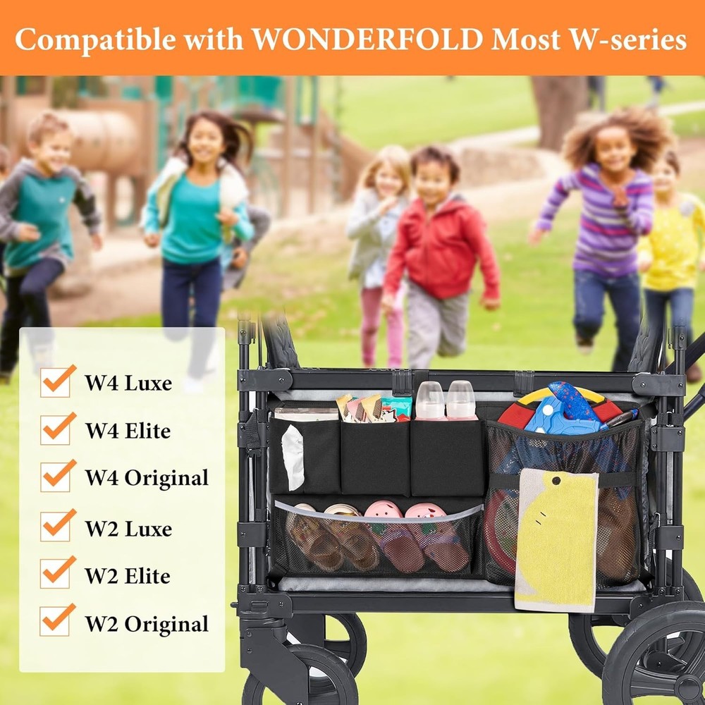 Stroller Wagon Cargo Net - Compatible with Wonderfold & Keenz Models, Black