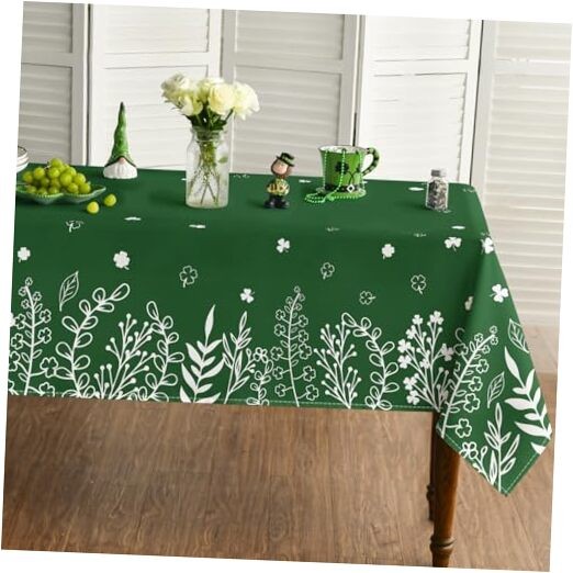 St. Patrick's Day Tablecloth 60×120 Inch 60" x 120" (Rectangular) Green