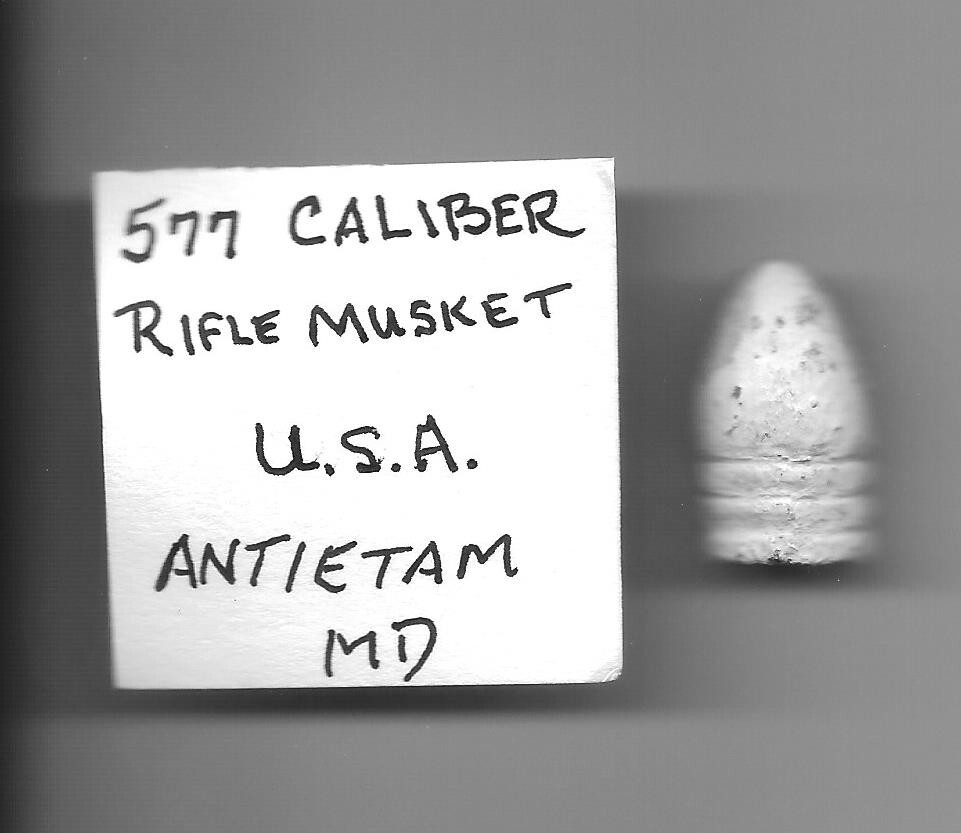 NICE Pair Antietam Civil War Genuine Bullets. A CONFEDERATE AND a UNION Bullet