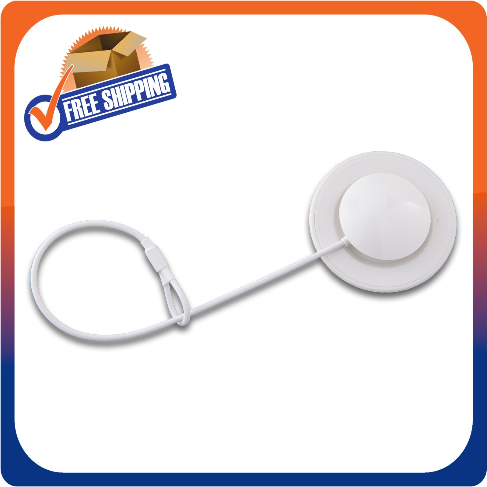 1000 SECURITY LANYARD 2 LOOP WHITE 8 INCH LOSS PREVENTION CHECKPOINT COMPATIBLE