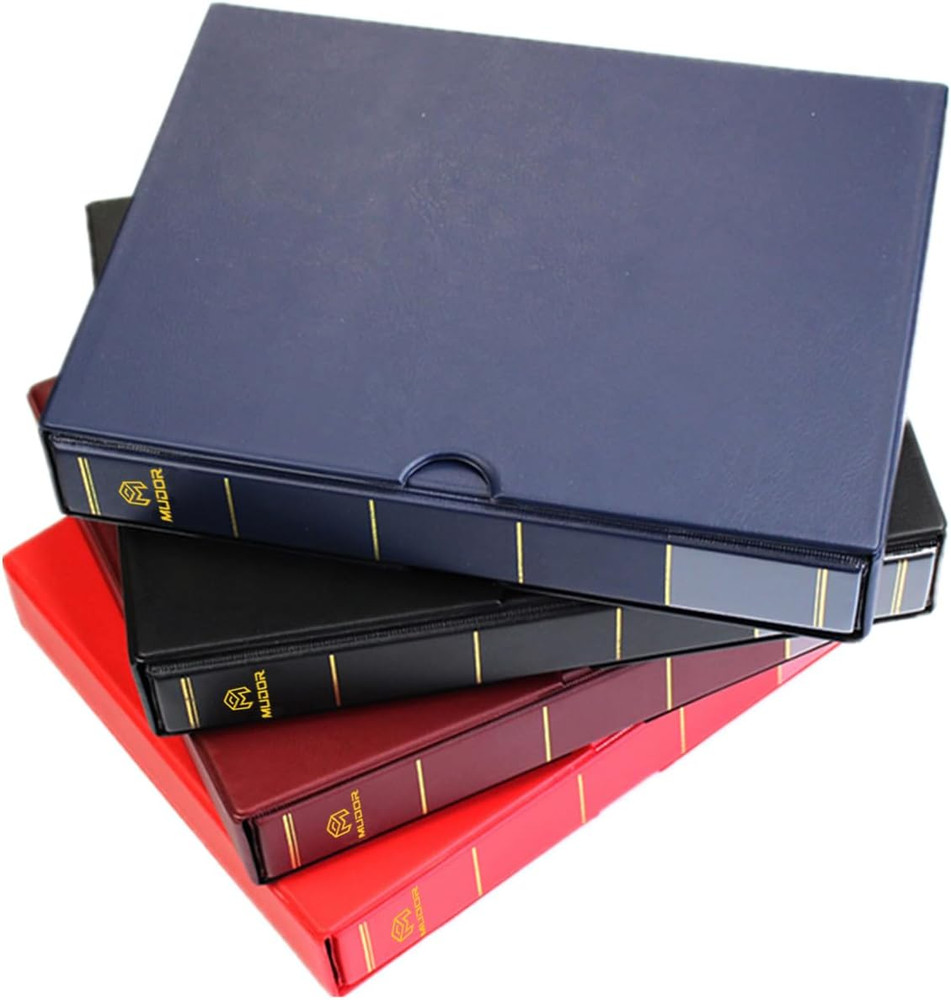 MUDOR Empty Stamp Albums Stockbook for Professional Collectors, Classic Binder w