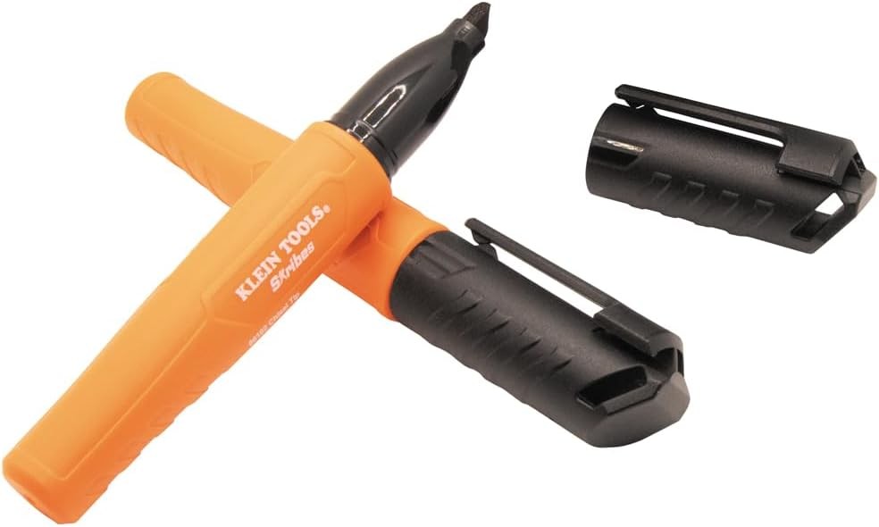 KLEIN TOOLS 861023 Skribes Permanent Markers, Chisel Tip, Professional-Grade Ink