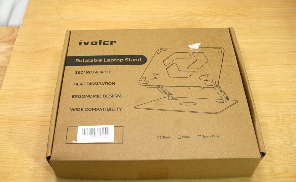 ivoler Adjustable Laptop Stand with 360° Rotating Base, New Open Box
