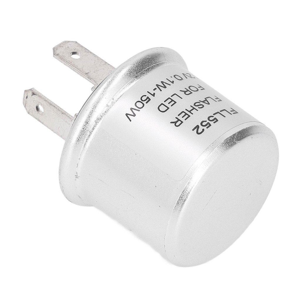 2 Pin Aluminum Shell LED Electronic Flasher Relay Replacement For Turn