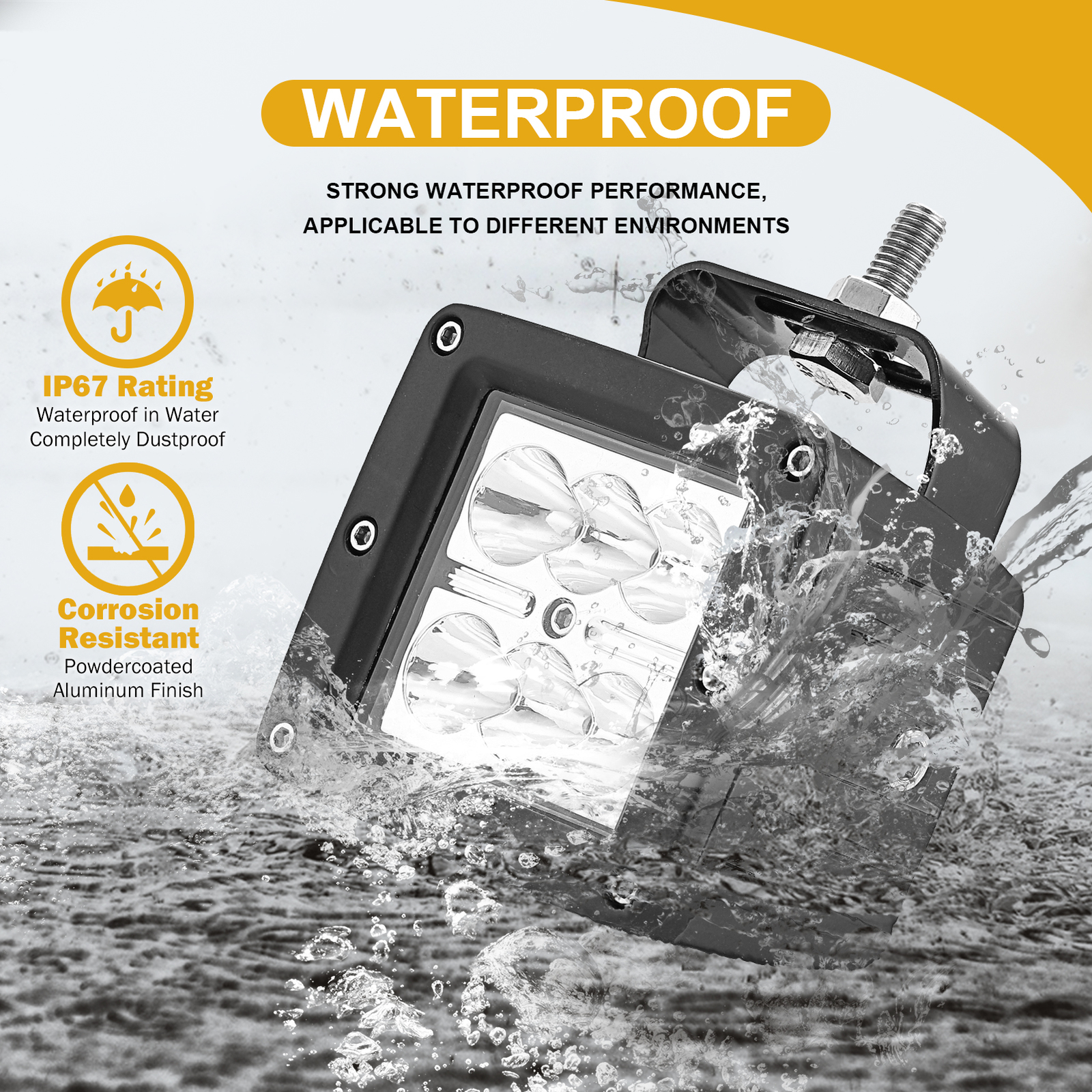 For Can-am Defender HD8/HD9/HD10 Roof 52" LED Light Bar Mount Wire w/3" 24W Pods