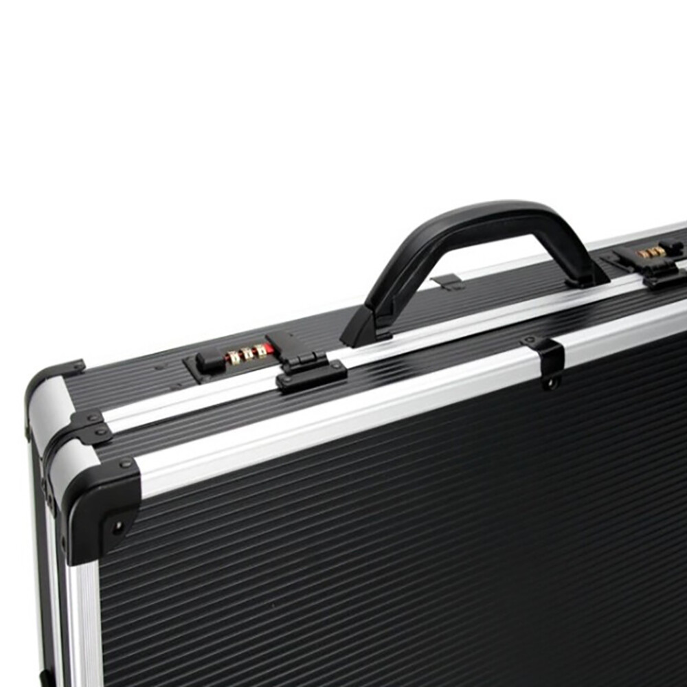 Barber Stylist Suitcase + Code Lock Barber Tool Carrying Case Organizer Black US