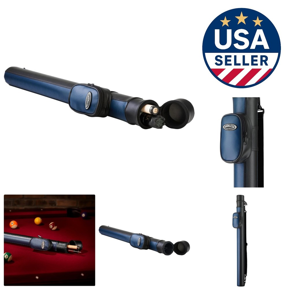 Compact Q-Vault Supreme Hard Case for 2-Piece Billiard Cue - Adjustable Strap