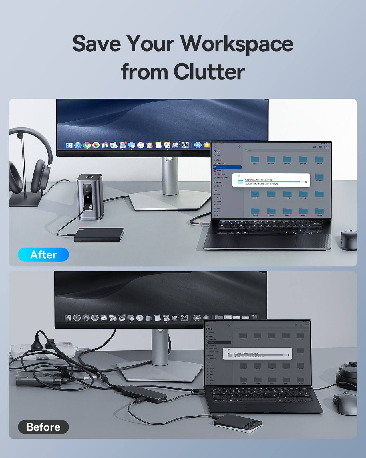 Baseus 11-in-1 Docking Station Triple Display 4K HDMI DP 10Gbps Ethernet 100W PD