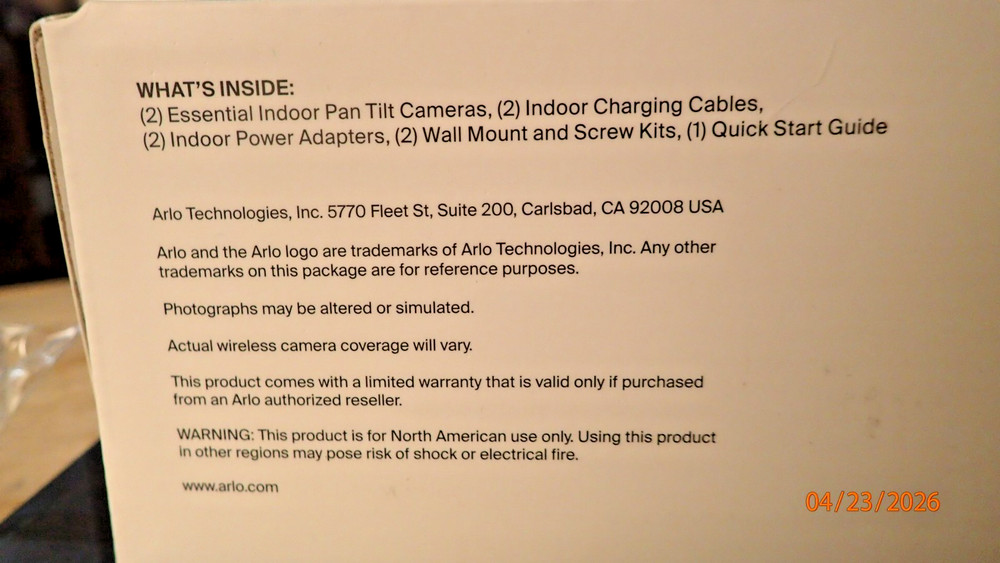 Arlo 2 Pack Pan Tilt Indoor Security Camera 2k