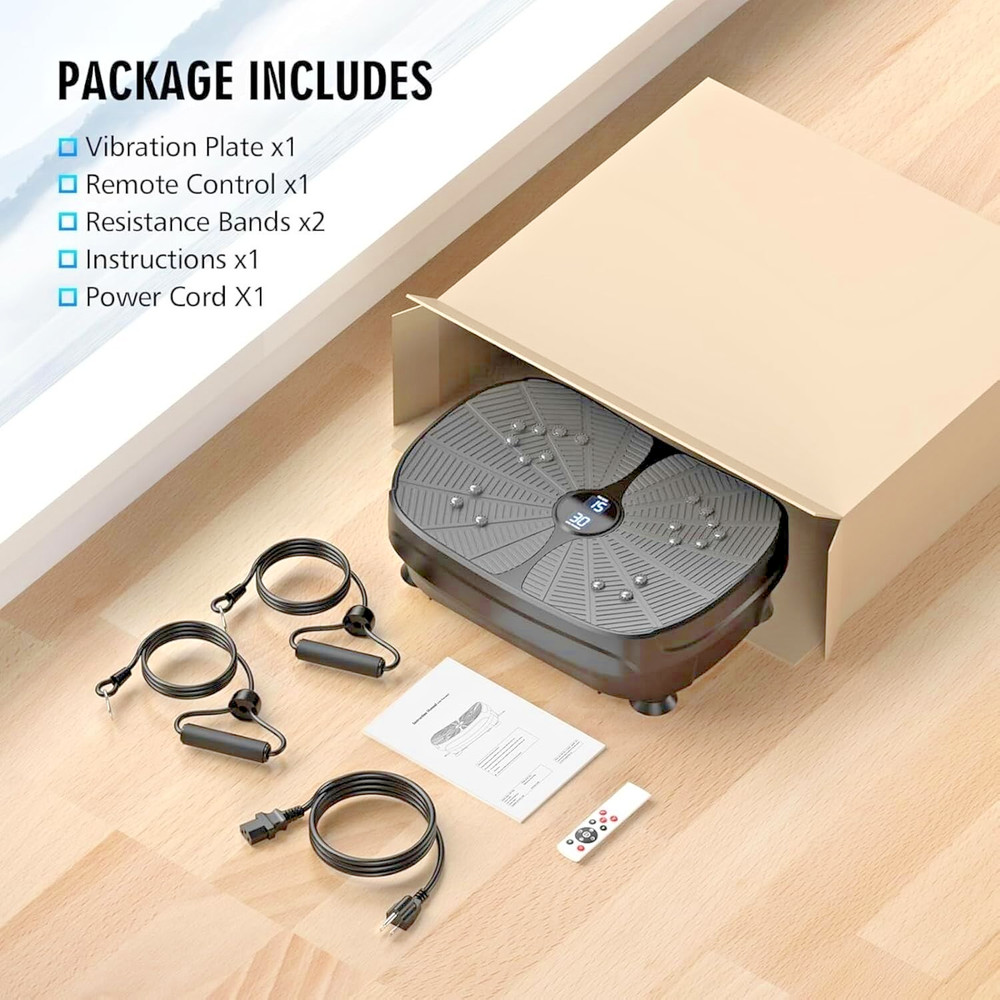 Vibration Plate Exercise Machine, PBYRD Lymphatic Drainage Machine for Weight...