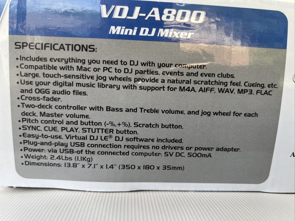 Audiopipe Van-a800 Mini Do Mixer Controller Do Soft Ware Included New